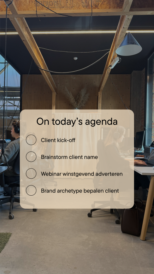 On today's agenda